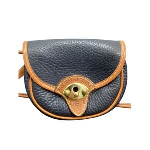 VTG Dooney&Bourke Purse/Small Crossbody Women’s 1Size Genuine Leather Navy&Brown